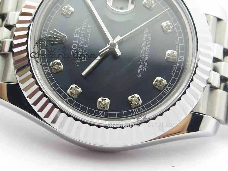 0129 Trendy DateJust II 41mm BP Maker Best Edition Black MOP Diamonds Dial On New Version Jubilee Bracelet A 3622